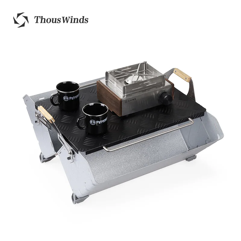 Thous Winds Snow Peak Shelf Cntainer Storage Box Aluminum Alloy Cover Table UG-025G/UG-055G Outdoor Camping Table