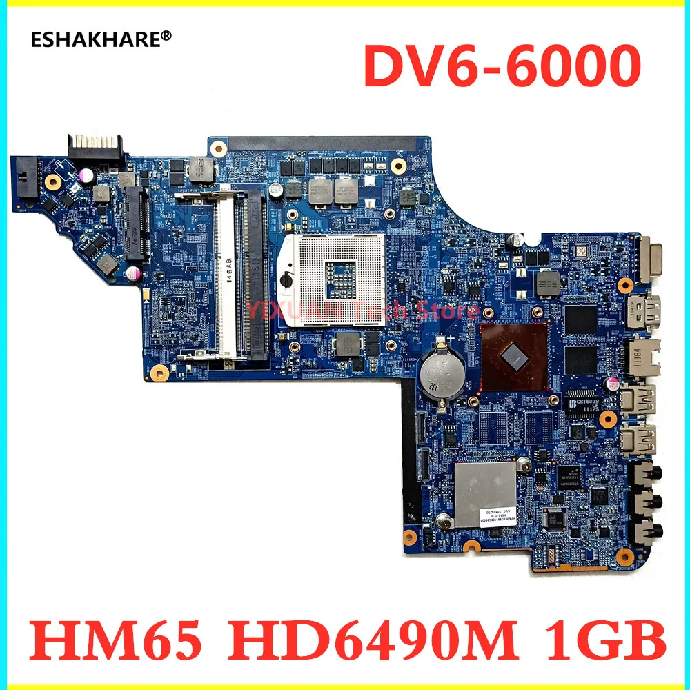 

641484-001 665347-001 Laptop Motherboard For HP Pavilion DV6 DV6-6000 MAIN BOARD HPMH-41-AB6200-D00G HM65 DDR3 HD6470/6490 1GB