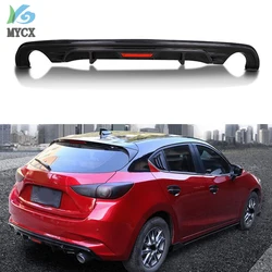 Car Styling Rear Bumper Body Kit Chin Spoiler Lip Diffuser Trim Cover For Mazda 3 Axela Hatchback 2017-2018