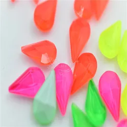 Kleine diamant fluoreszenz Teardrop Pointback Kristall Phantasie Stein Glas Schmuck Perlen Halskette, der 8x13mm kleid handwerk