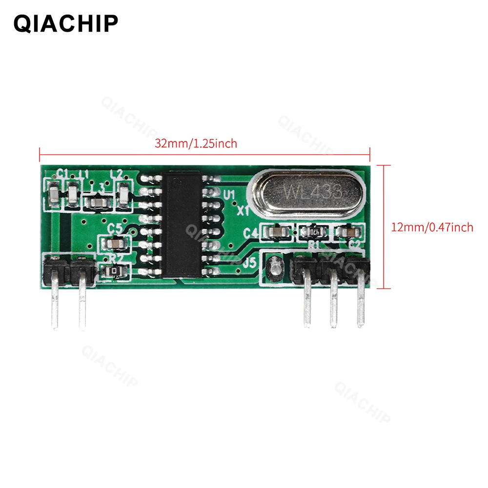 10 sztuk 433 MHz uniwersalny moduł odbiornik RF superheterodyna UHF przełącznik zdalny demodulacji ASK/OOK 433.92Mhz