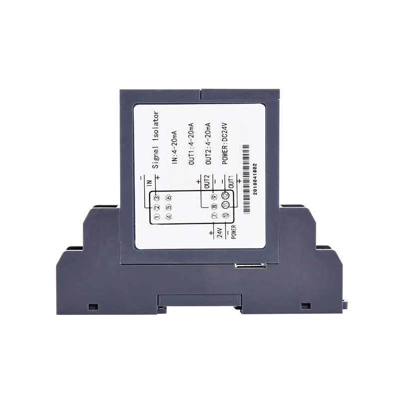 1 In 2 Out Signal Isolation DC24V Signal Isolator High Quality 4-20mA 0-10V Signal Converter GLC