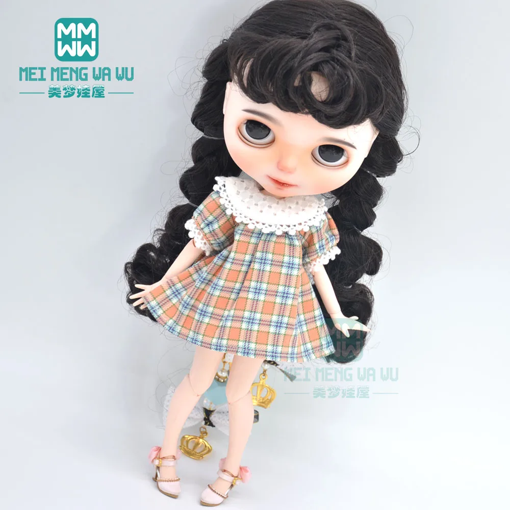 28cm Blyth Doll Clothes fashion doll collar dress, vintage dress