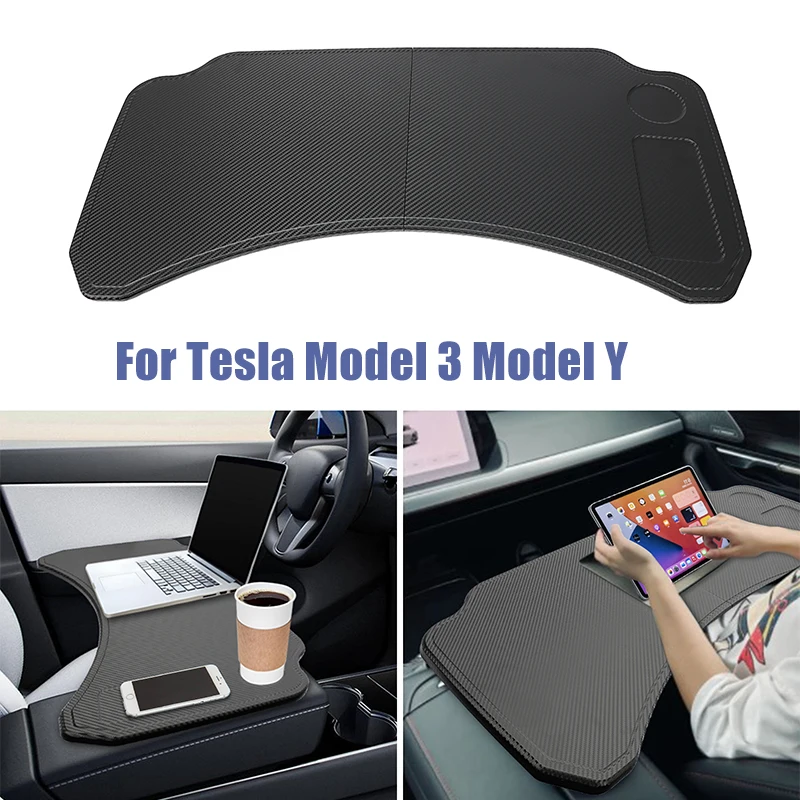 

Car Steering Wheel Table Board Laptop Notebook Desk Mount Stand Tray Holder Drinking Storage Bag For Tesla Model 3 Model Y