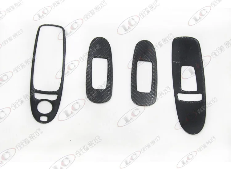 Fit for  INFINITI Q50/Q50L Carbon fiber interior modification of window lifting button frame cover, interior reversing mirror.