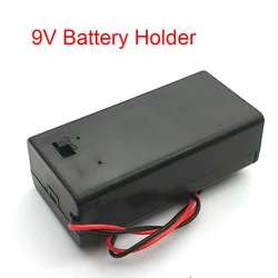 9V Battery Holder 9V Battery Box Case With Wire Lead ON/OFF Switch Cover Case