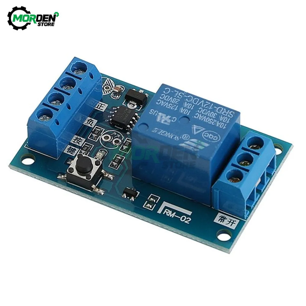 Bistable Relay Module 5V/12V /24V Single Button Relay Module One Modification Start-Stop Self locking Car Modification Switch