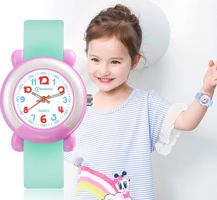 UTHAI-Montre-bracelet à quartz étanche pour enfants, montres de sport pour enfants, coloré, mignon, garçon, fille, étudiant, bébé, CQ10