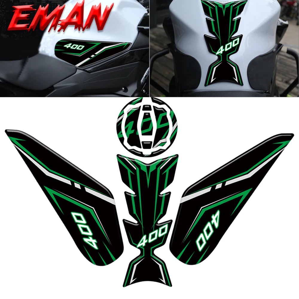 NINJA  400 Stickers Fit For Kawasaki NINJA400 Z400 Motorcycle Accessories Fuel Tank Decal Protector Protection Pad