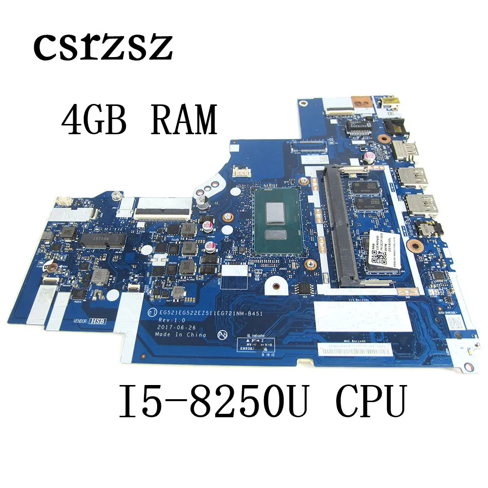 

For Lenovo ideapad 330-15ikb 330-17ikb Laptop Motherboard with I5-8250U CPU 4GB RAM NM-B451 5B20R20238 Mainboard