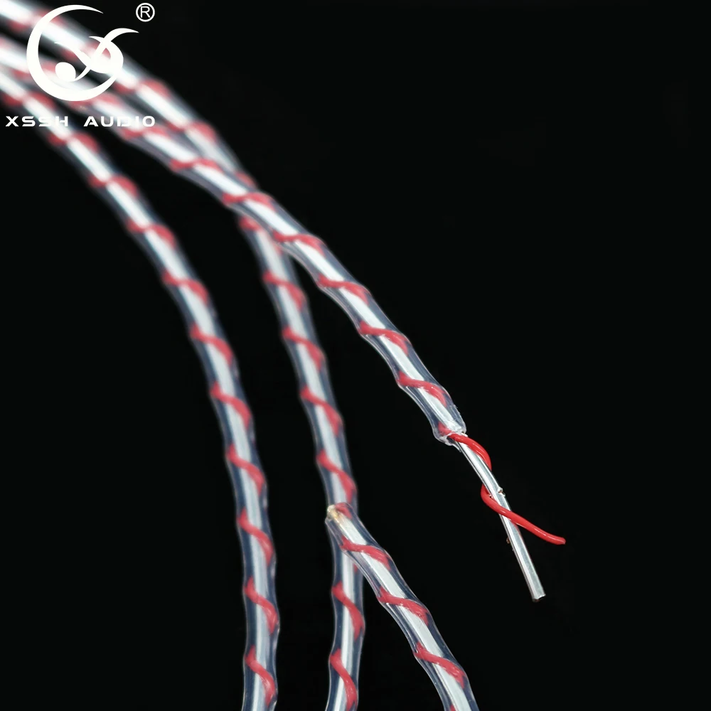 XSSH 오디오 OEM ODM 1코어 단일 코어 OFC 구리 은도금 1.8mm DIY 바나나 플러그 케이블 색상 스피커 코드 케이블 와이어