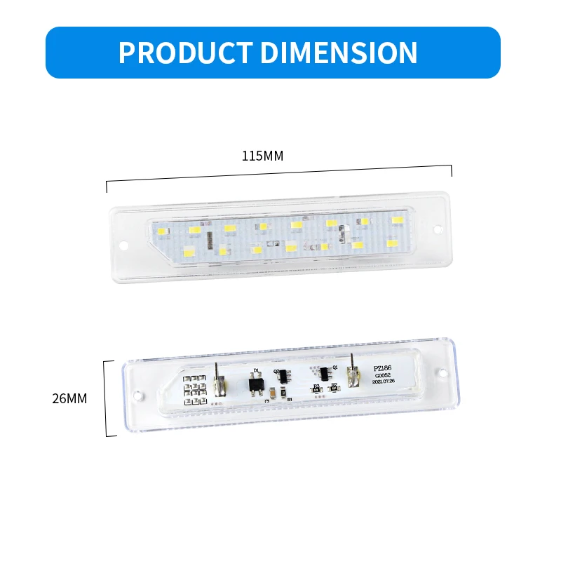 2Pc LED License Number Plate Light For Fiat Ducato Box Bus For Peugeot Boxer Bus Manager For Citroen Jumper Bus Box Relay 94-02