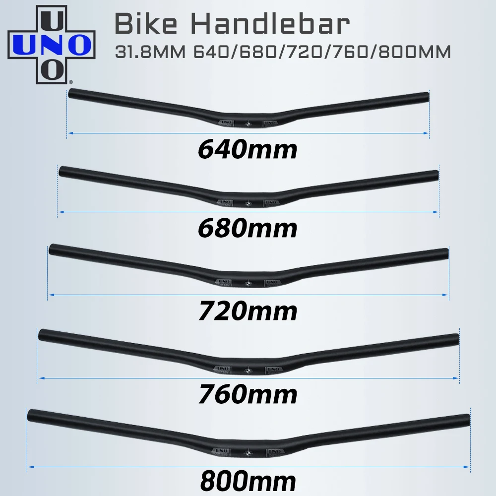 

UNO MTB Bike Handlebar Bicycle Handlebar Swallow-shaped Handlebar Flat or Rise Handlebar 31.8*640/680/720/760/800mm Bycicle Part