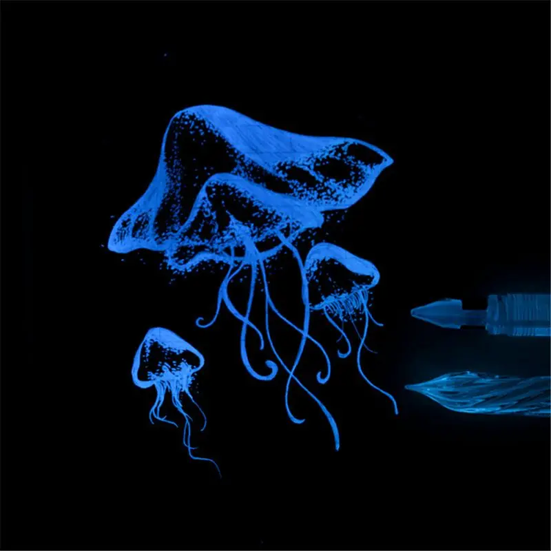 P82F 18ml Non-Carbon Magic Invisible Ink For Fountain Glass Dip Pen Creative Fluorescent Ink UV Light Gift Stationery