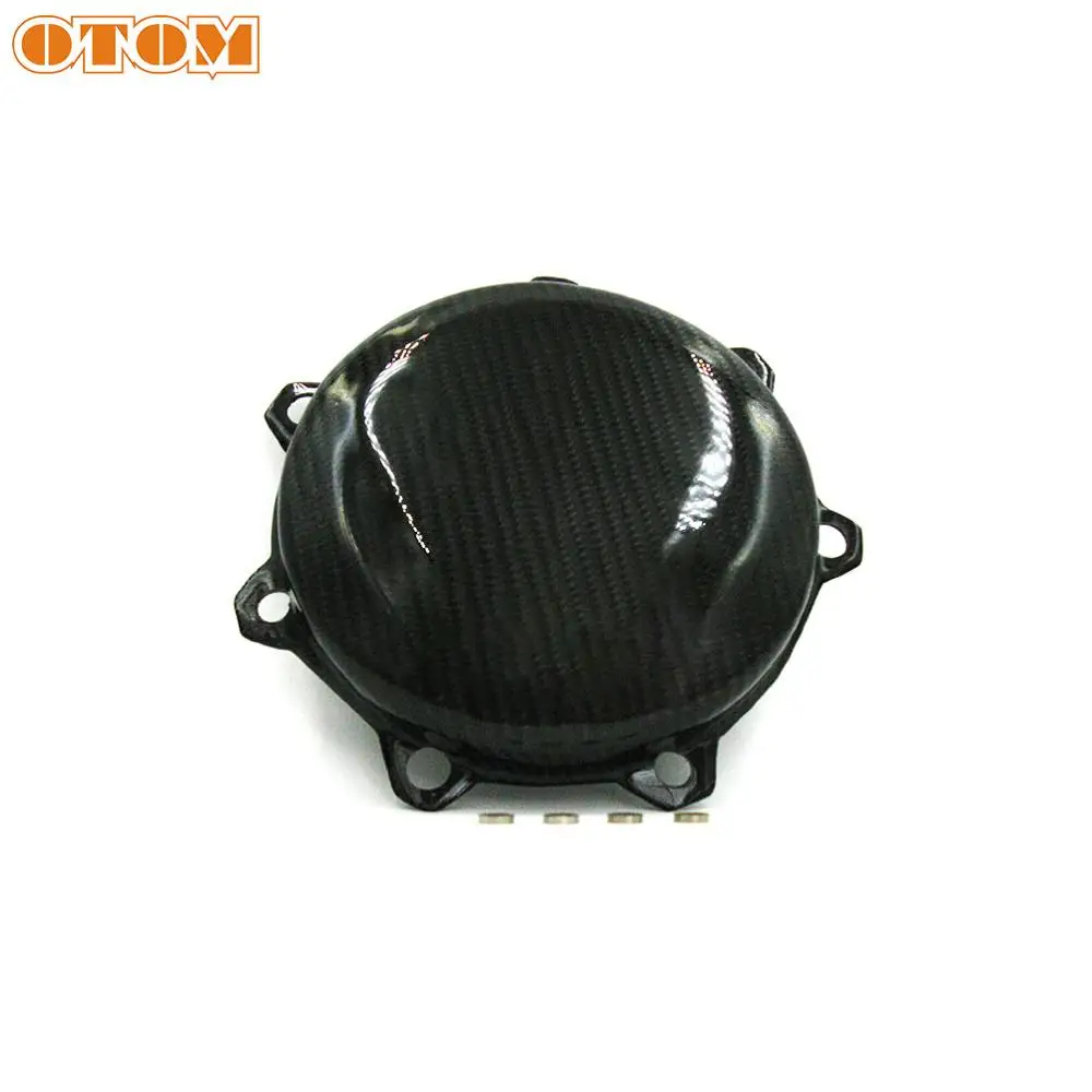 OTOM Motorcycle Clutch Protection Cover For YAMAHA YZ250F YZ250FX WR250F YZF WRF Dry Clutch Guard Full Carbon Fiber 100% Protect