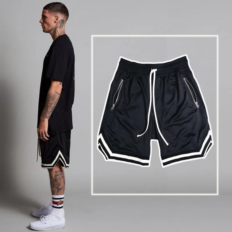 Hirigin-Short Décontracté pour Homme, Pantalon Court Tendance à vaccage Rapide, Idéal pour la Course, le Fitness, le Basketball et l\'Entraînement,