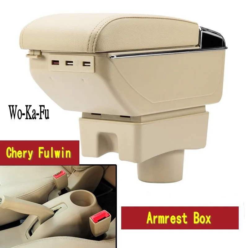 

Arm Rest For Chery A13 Very Celer fulwin Armrest Box Center console central Store content Storage box with cup holder ashtray