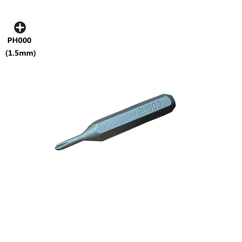 28mm S2 Phillips PH000 screwdriver bits for 1/8