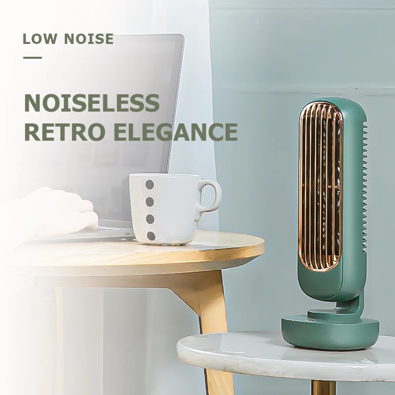 Mới Đứng Quạt USB Mini 2000MAh Pin Sạc Tháp Bàn Loại-C Di Động Máy Tính Để Bàn Không Khí Cho nhà Nghiên Cứu Cắm Trại