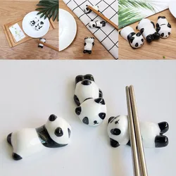 Cute Panda Ceramic Chopsticks Stand Knife Fork Holder Chinese Style Cutlery Chopstick Rest Rack Kitchen Tools Home Tableware