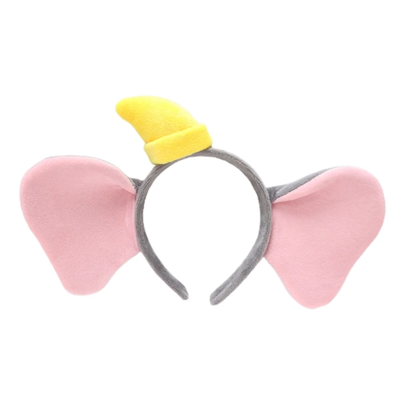 Elefante de orejas pelo aro de dibujos animados de animales tocado lavado Maquillaje facial diadema Animal accesorio para el cabello prenda para la