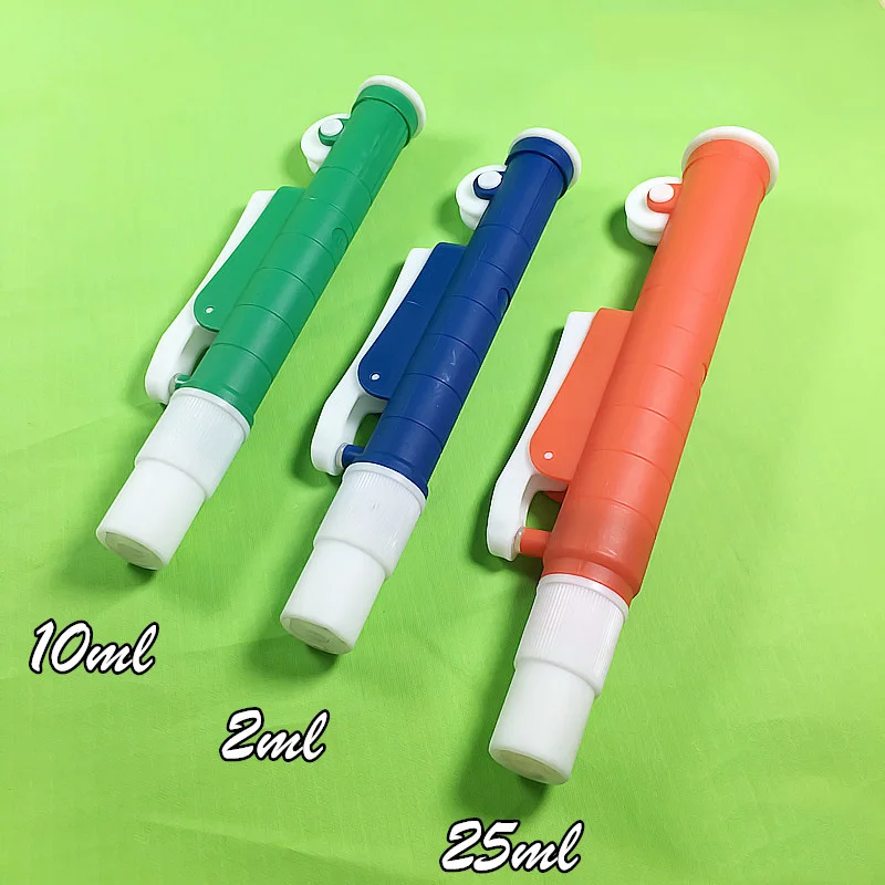 

Plastic Pump Pipette , Laboratory supplies Pipette Dropper ,Pumping device Free Choose 2ml ,10ml , 25ml , Blue , Green , Red