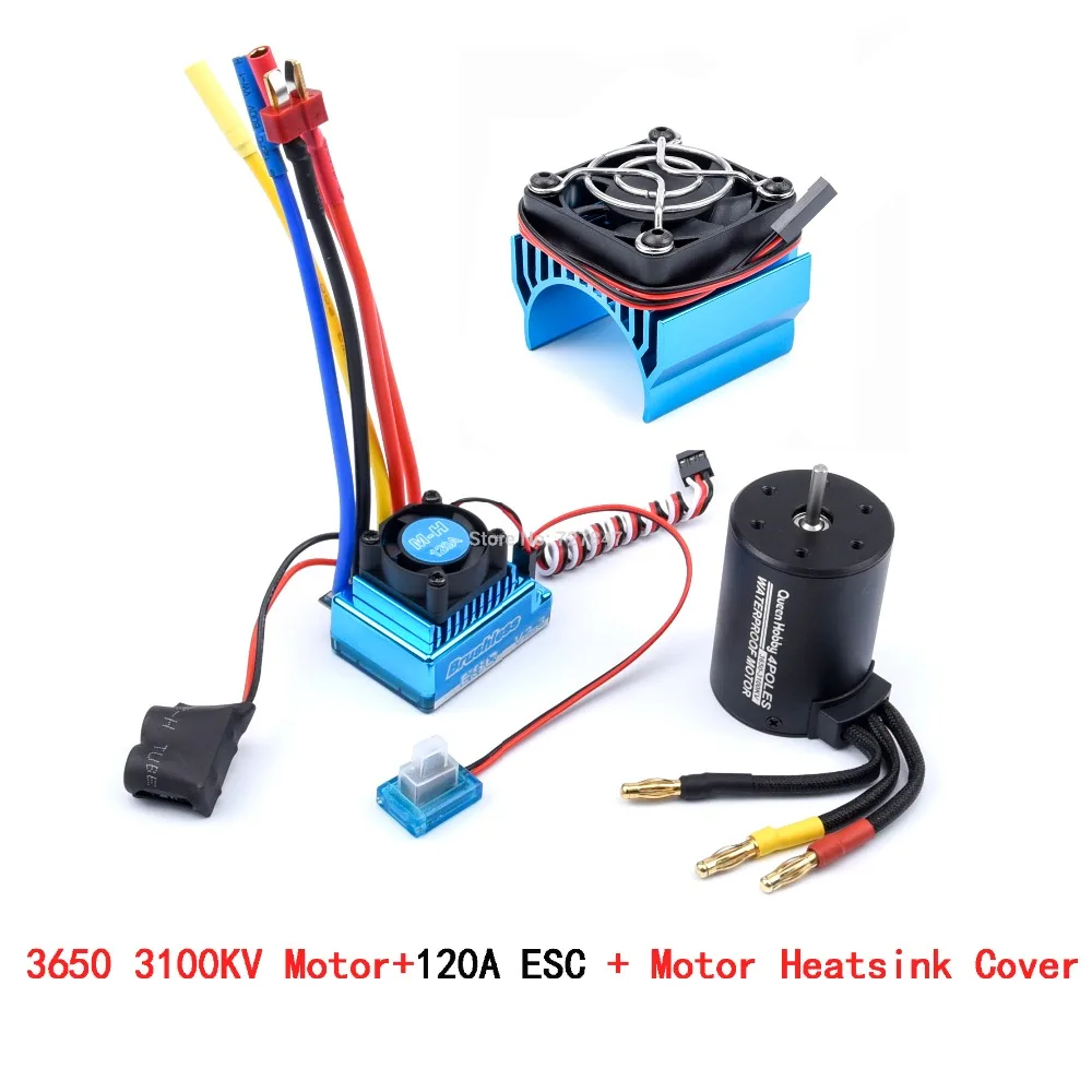 3650 2300KV / 3100KV / 3900KV / 4300KV / 5200KV Borstelloze Motor & 45A 60A 80A 120A Esc Combo Voor 1:10 Rc Auto Boot Deel