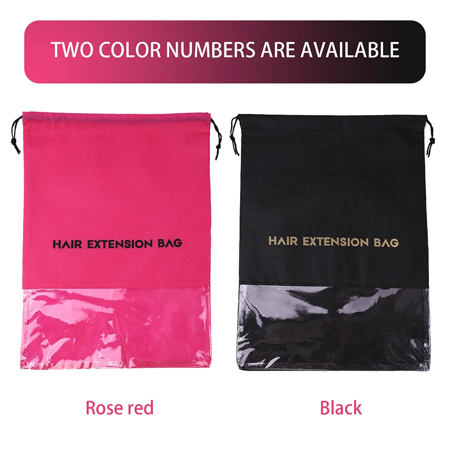 CustomLogo contact me Wig Storage Bag For Hair Extensions Carrier Storage Non-Woven Suit Case Bag Package Shoe Pocket StorageBag