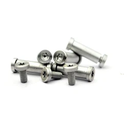 10 Sets Stainless Steel Knife Handle Flat Head M3 T8 Torx AXIS Lock Screws Small Straight Knives Shaft Rivet Making Accessories