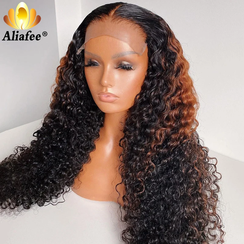 HD 13x6 Deep Curly Lace Front Human Hair Wigs Transparent 13x4 Frontal Wigs Pre-Plucked Curly Human Hair Wig 180% Density