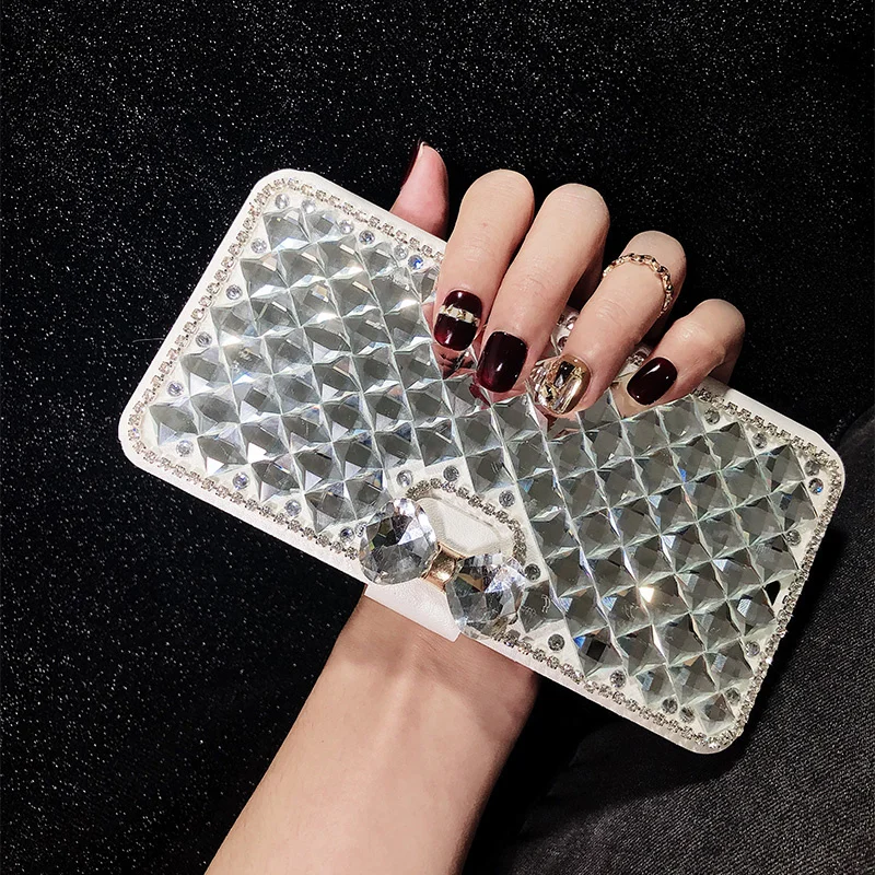 Luxury Glitter Diamond Rhinestone Phone Case For Samsung S23 S22 S21 S20 S10 S9 Plus + Ultra Fe Note 9 10 20 Flip Leather Cover