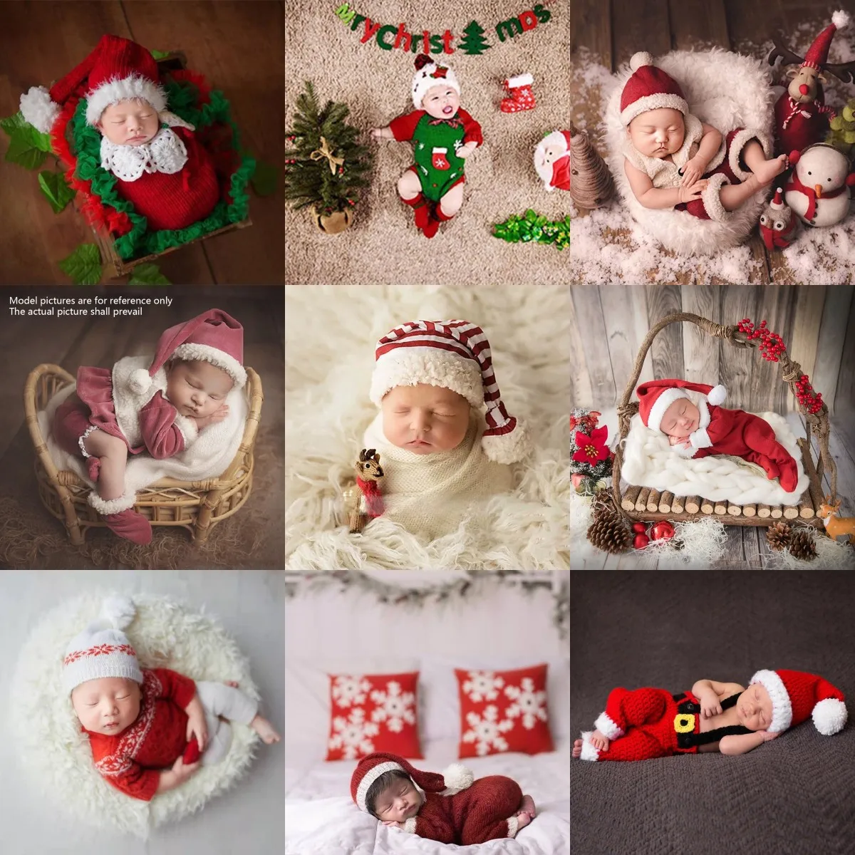 

2 Pcs Newborn Photography Props Crochet Outfit Baby Romper Hat Set Infants Photo Shooting Beanies Cap Jumpsuit Bodysuit Clothing
