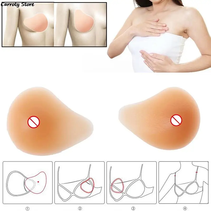 1PC Silicone Chest Fake False Breast Prosthesis Super Soft Silicone Gel Pad  Supports Artificial Spiral