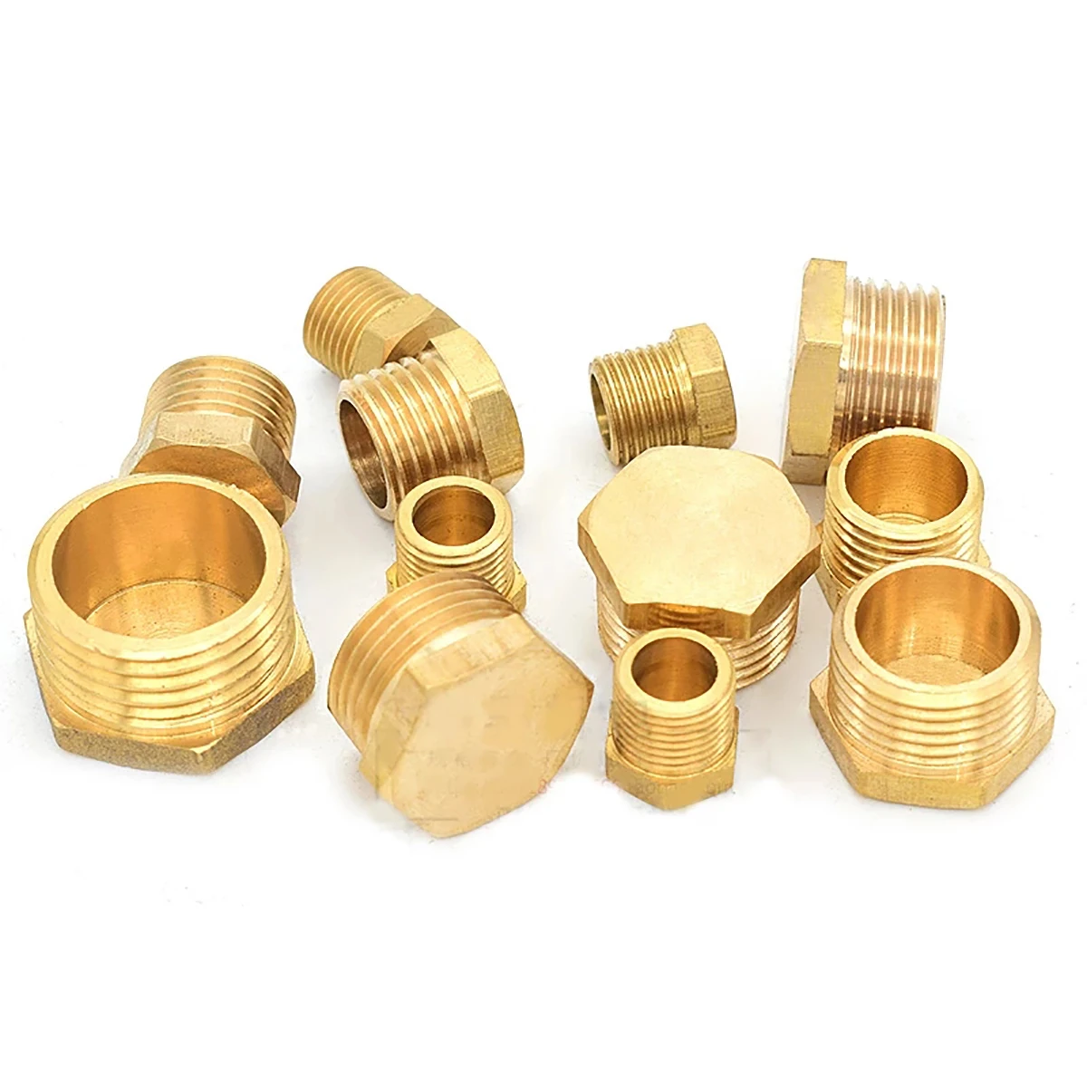 

1PCS 1/8" 1/4" 3/8" 1/2" 3/4" 1" 1.2" 1.5" 2" BSP Male Thread Copper End Cap Plug Brass Pipe Fitting Coupler Connector Adapter