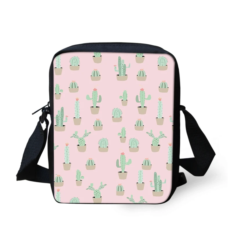 Printed Pineapple  Shoulder Bag for Kids Boys Mini Cactus Messenger Bags Children Travel Crossbody Versipacks