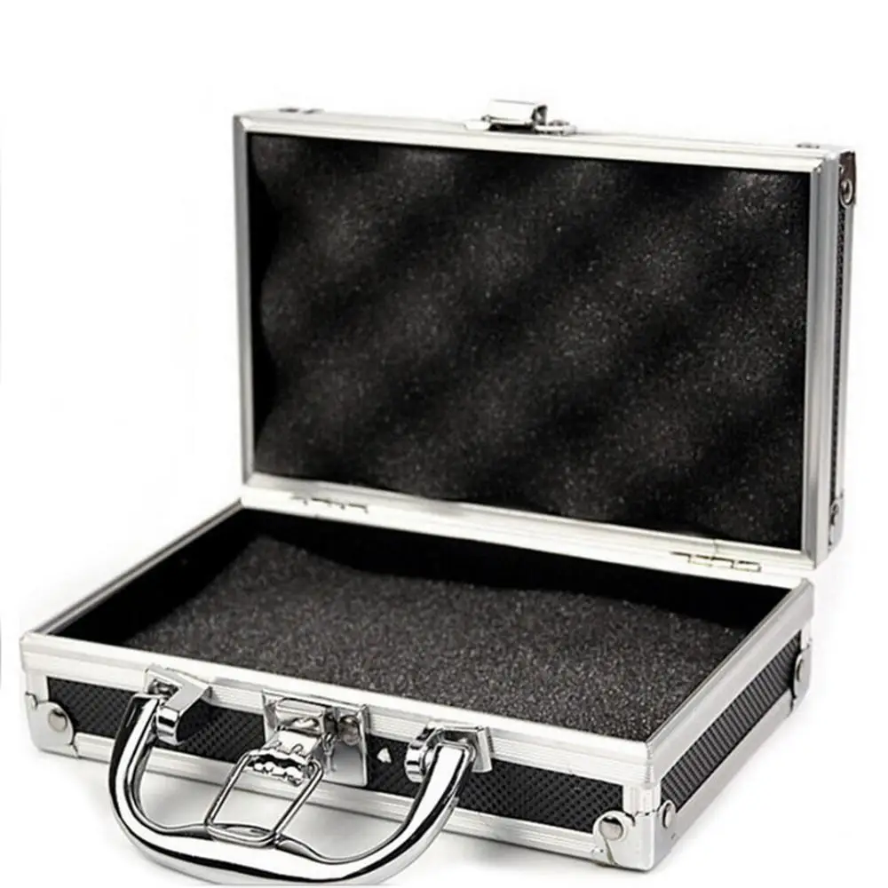 Portable Aluminum Tool Box Alloy Toolbox Suitcase Impact Resistant Safety Instrument Case Storage Box With Sponge Lining