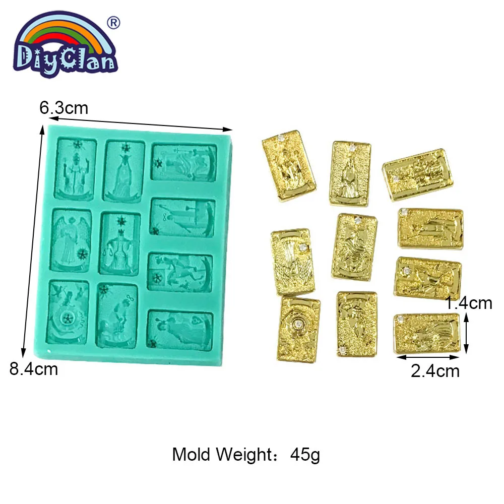 Tarot Styles Silicone Mold DIY Fondant Cake Chocolate Dessert Kitchen Baking Mould Handmade Making Decoration Accessories