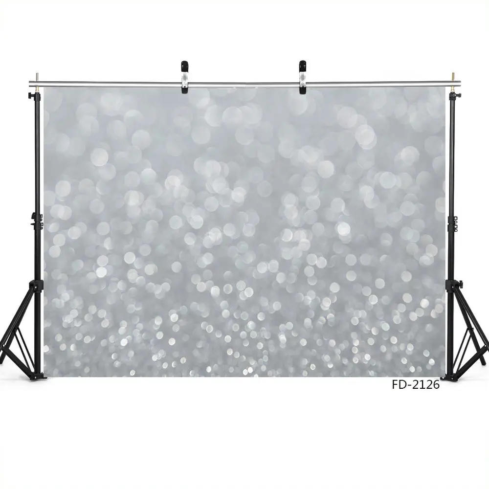 สีเทา Glitter Polka Dot PARTY ตกแต่งพื้นหลังสำหรับทารกฝักบัวทารกแรกเกิด Portrait การถ่ายภาพฉากหลัง Photo Studio Props