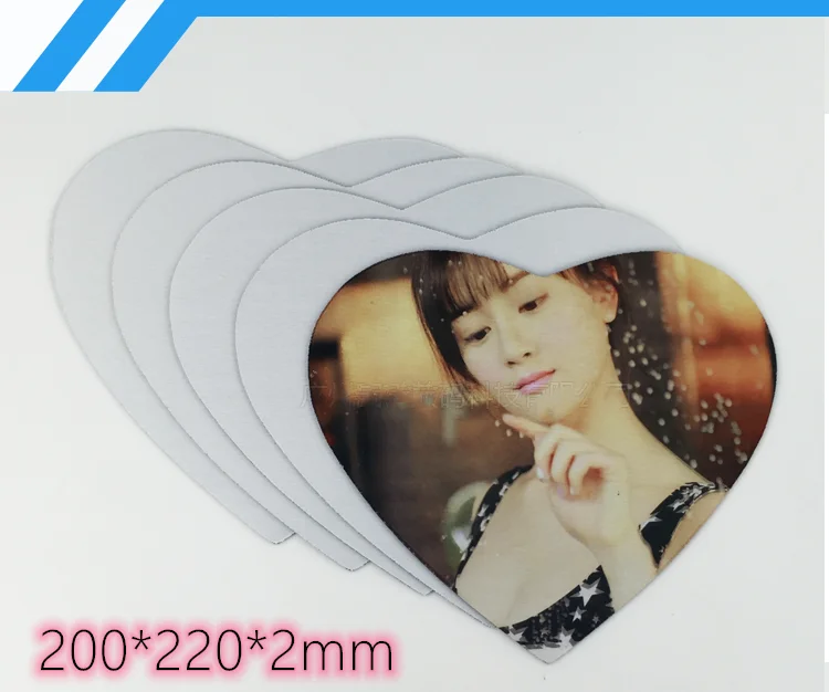 

Free Shipping 10pcs/lot 20*22*0.2cm Blank Sublimation Pads Heart Shape High Quality DIY Printing Transfer Mouse Pad