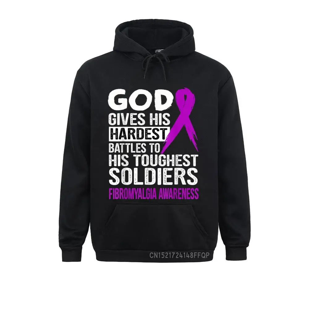 God's Touchest Soldiers FIBROMYALGIA AWARENESS Hoodie Funky Long Sleeve Sweatshirts Winter Hoodies For Men Clothes Europe