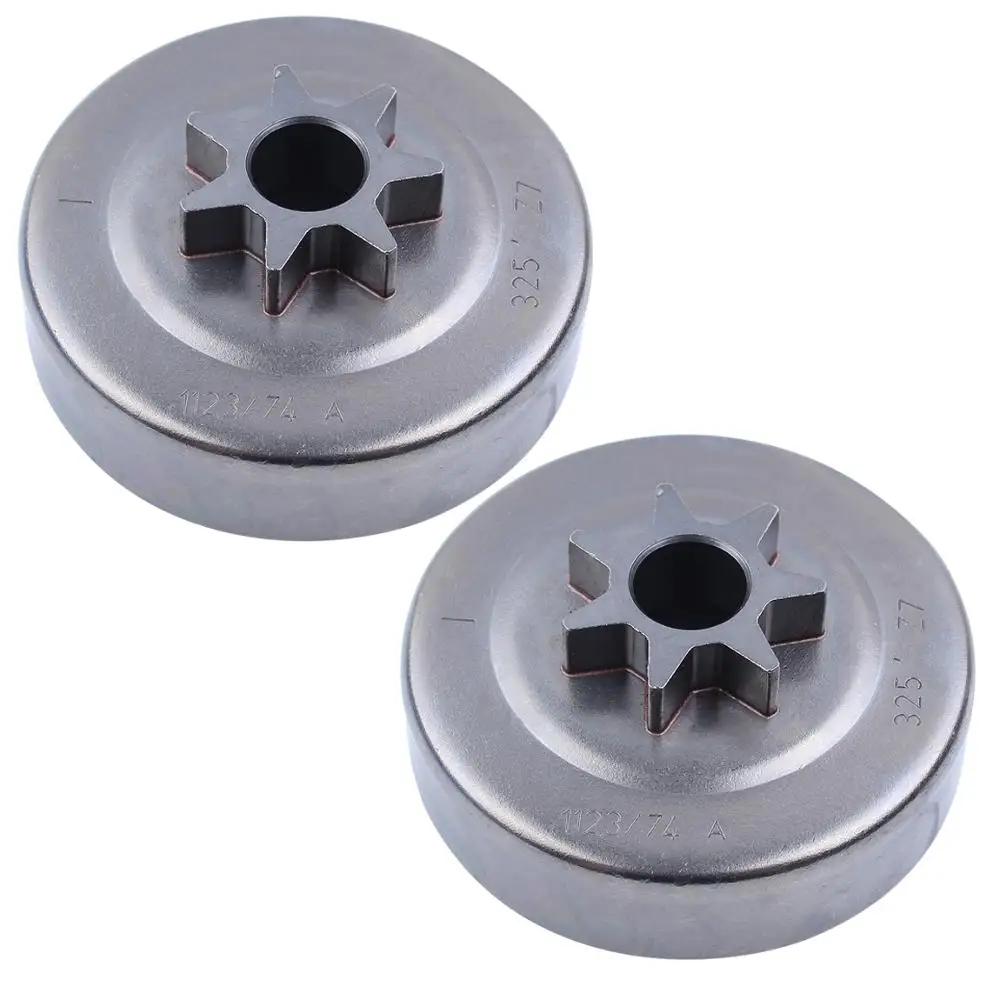 Kit de piñón de tambor de embrague 7T para motosierra STIHL, 2 unids/lote, 325, MS170, MS180, MS210, MS230, MS250, 017, 018, 021, 023, 025