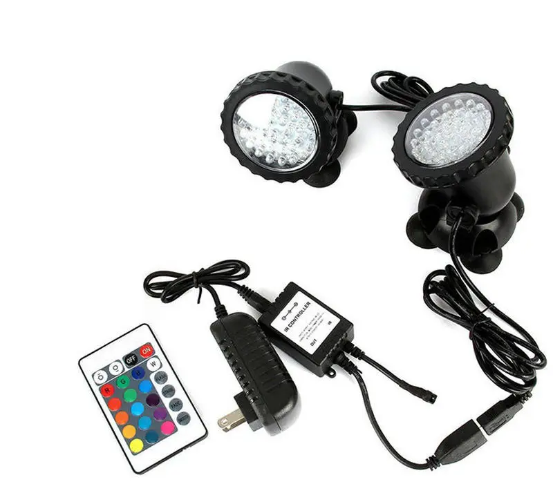 Ir Remote Controlled Rgb Dompelpompen Spotlight Onder Water Aquarium Aquarium Zwembad Vijver Tuin Fontein Lamp IP68 Multicolor