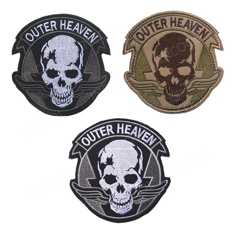 Decorative Embroidered Patch Tactical Skull Reflective Patch Emblems Rubber Funny Badges Embroidery Motorcycle Patches