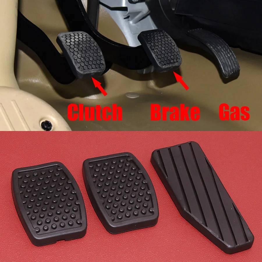 3x Accelerator Brake Clutch Pedal Pads Rubber Cover 49451-60B00 49751-79001 For Suzuki Swift SAMURAI SIDEKICK VITARA TRACKER