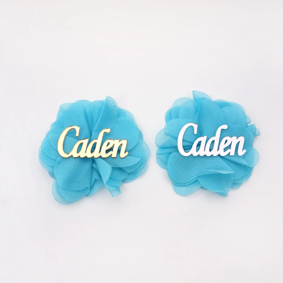 5 cm 8 cm di larghezza Nomi dello sposo e della sposa Decorazione di nozze Adesivi per specchi acrilici personalizzati privati