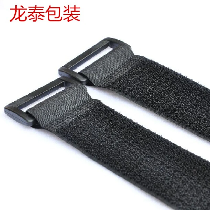 5 cm Width 20 - 550 cm Reusable Magic Tape Straps Hook Loop Cable Ties with Plastic Buckles for Power Wire Management