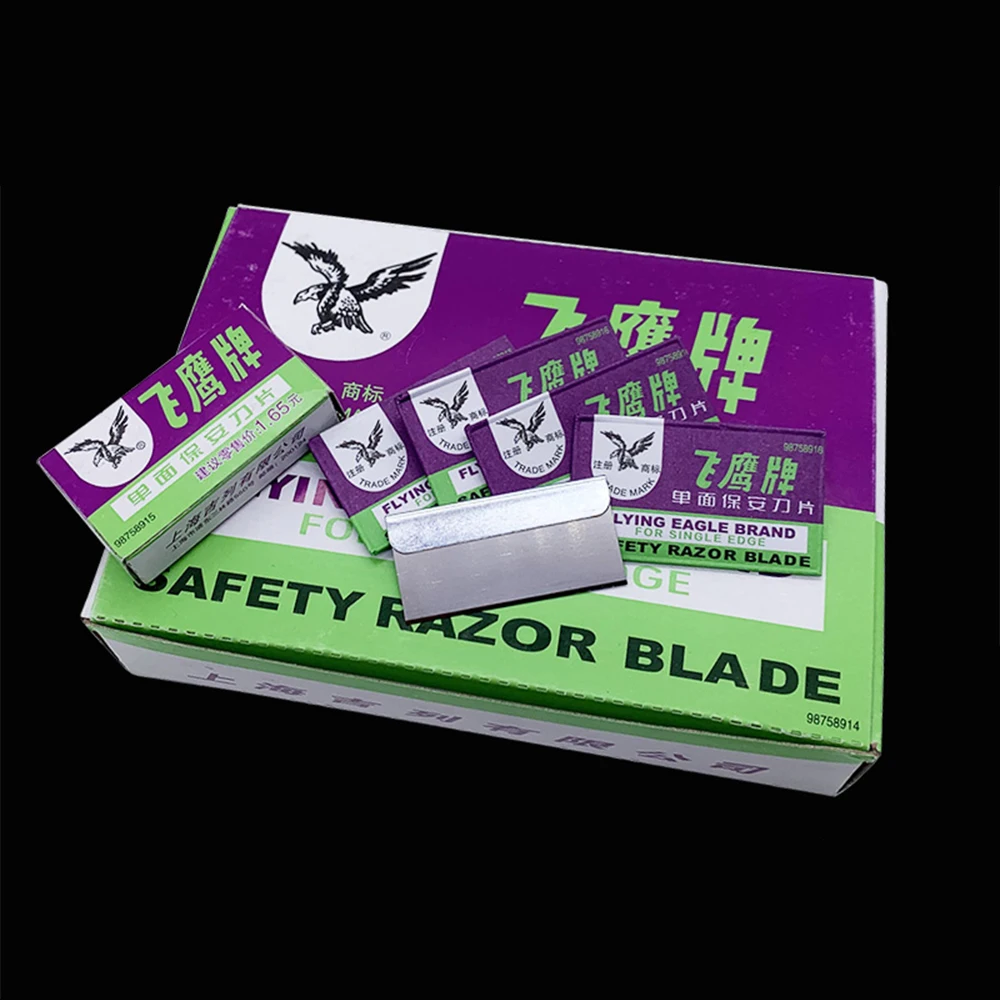 Imagem -06 - Flying Eagle Marca Lâmina de Barbear de Segurança para Oca Adesivo Remoção Limpeza Ferramenta Reparo Lcd 50 Peças 10 Caixa