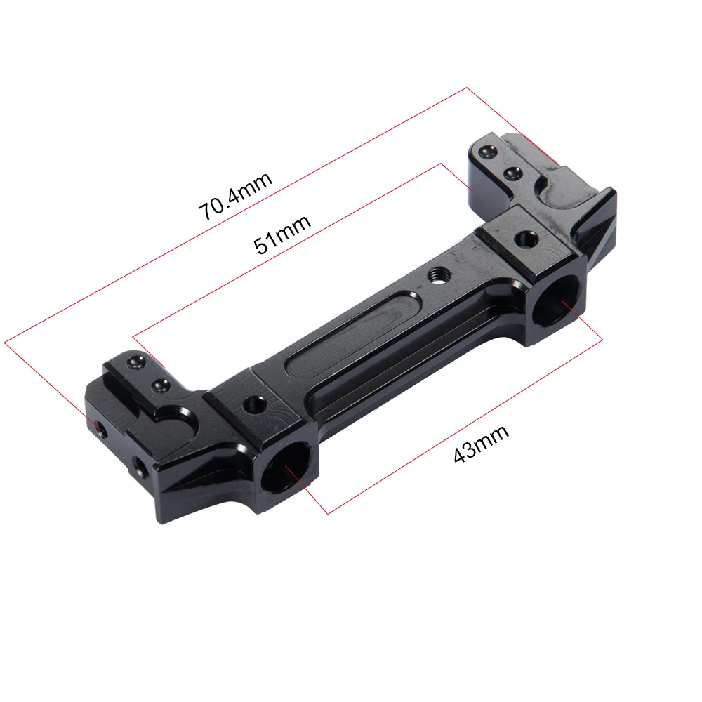 AXSPEED Aluminum Alloy Front Rear Rail Bumper Mounts Servo Stand for AXIAL SCX10 II 90046 1/10 RC Crawler Car Upgrade Parts