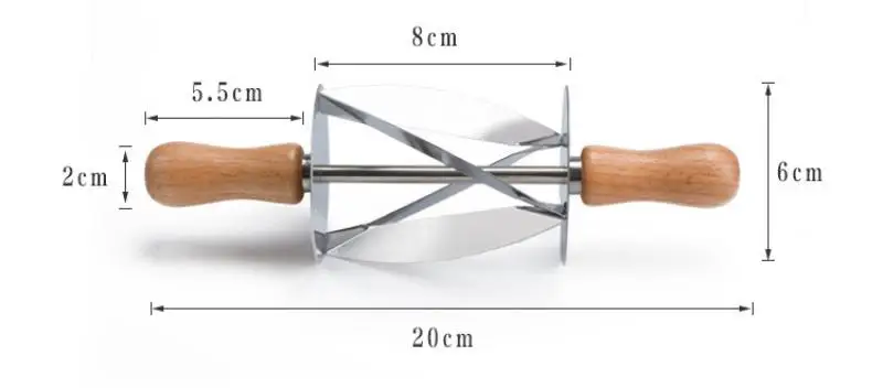Cucina cottura Croissant cutter Roller pelapatate in acciaio inossidabile adatto per ausili per Dessert da cucina dell'hotel