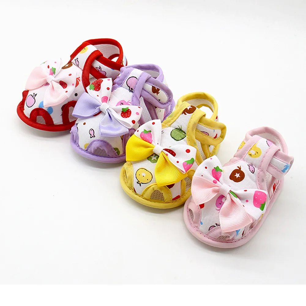 

Baby Girl Sandals Newborn Infant Baby Girls Summer Bow Soft Sole Toddler Anti-slip Shoes Sandals Shoes For Newborns Sandalias